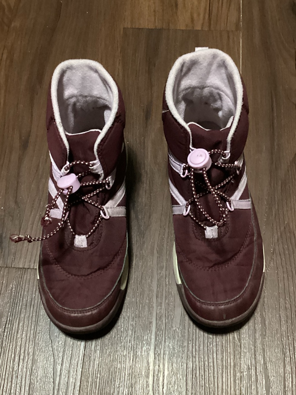 The Children's Place Maroon and Light Pink Kids Winter Boots Sz 3